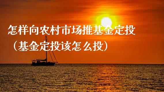 怎样向农村市场推基金定投（基金定投该怎么投）_https://www.ltsssb.com_国际财经_第1张