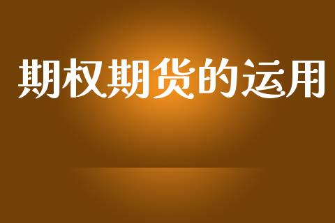 期权期货的运用_https://www.ltsssb.com_基金频道_第1张