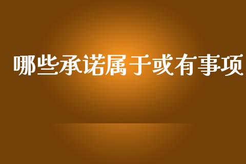 哪些承诺属于或有事项_https://www.ltsssb.com_期货在线_第1张