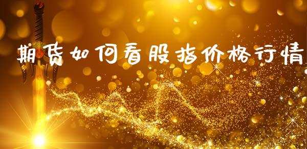 期货如何看股指价格行情_https://www.ltsssb.com_期货行情_第1张