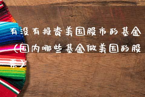 有没有投资美国股市的基金（国内哪些基金做美国的股票）_https://www.ltsssb.com_国际财经_第1张