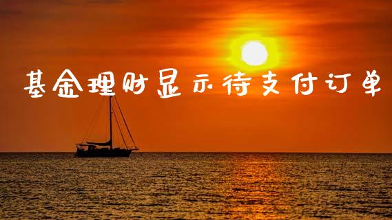 基金理财显示待支付订单_https://www.ltsssb.com_基金频道_第1张