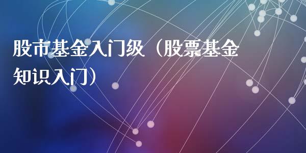 股市基金入门级（股票基金知识入门）_https://www.ltsssb.com_基金频道_第1张
