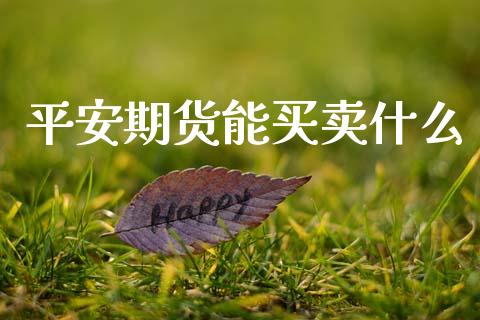 平安期货能买卖什么_https://www.ltsssb.com_期货行情_第1张