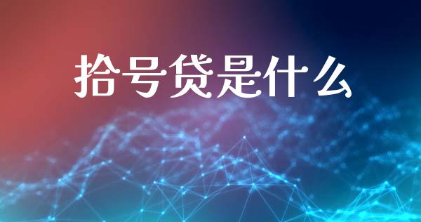 拾号贷是什么_https://www.ltsssb.com_国际财经_第1张