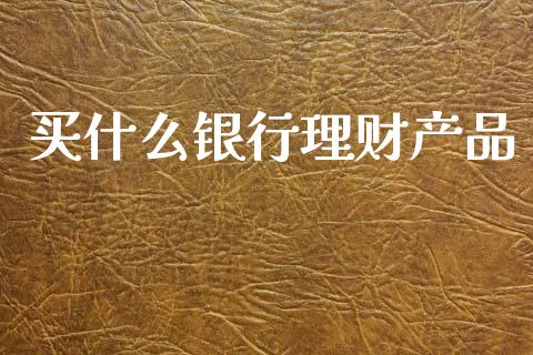 买什么银行理财产品_https://www.ltsssb.com_基金频道_第1张