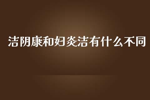 洁阴康和妇炎洁有什么不同_https://www.ltsssb.com_期货密码_第1张