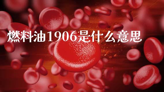 燃料油1906是什么意思_https://www.ltsssb.com_股市分析_第1张