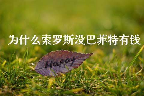 为什么索罗斯没巴菲特有钱_https://www.ltsssb.com_国际财经_第1张