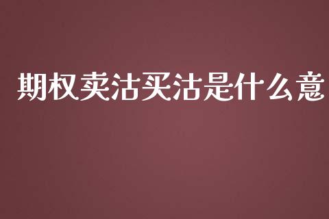 期权卖沽买沽是什么意_https://www.ltsssb.com_股市分析_第1张
