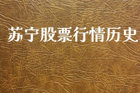苏宁股票行情历史_https://www.ltsssb.com_股市分析_第1张