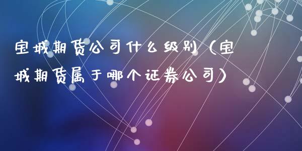 宝城期货公司什么级别（宝城期货属于哪个证券公司）_https://www.ltsssb.com_期货行情_第1张