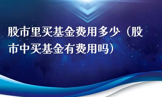 股市里买基金费用多少（股市中买基金有费用吗）_https://www.ltsssb.com_基金频道_第1张