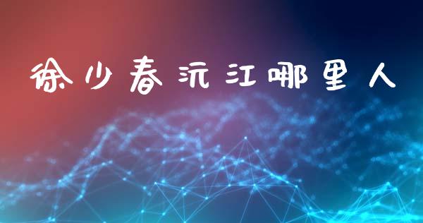 徐少春沅江哪里人_https://www.ltsssb.com_国际财经_第1张