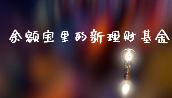 余额宝里的新理财基金_https://www.ltsssb.com_基金频道_第1张