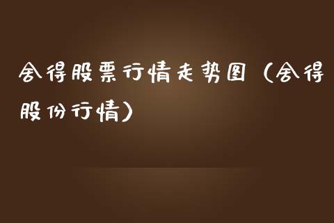 舍得股票行情走势图（舍得股份行情）_https://www.ltsssb.com_股市分析_第1张