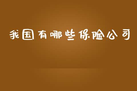 我国有哪些保险公司_https://www.ltsssb.com_基金频道_第1张