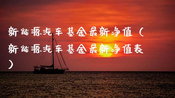 新能源汽车基金最新净值（新能源汽车基金最新净值表）_https://www.ltsssb.com_基金频道_第1张