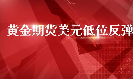 黄金期货美元低位反弹_https://www.ltsssb.com_期货密码_第1张