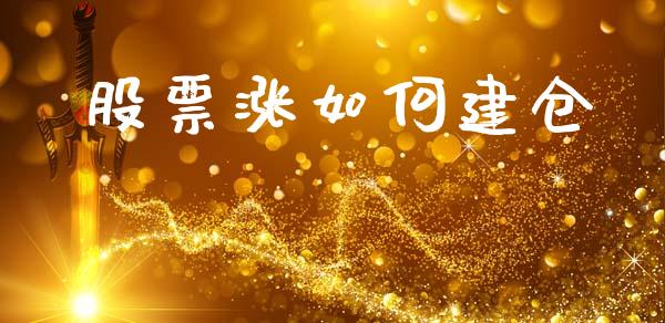 股票涨如何建仓_https://www.ltsssb.com_基金频道_第1张