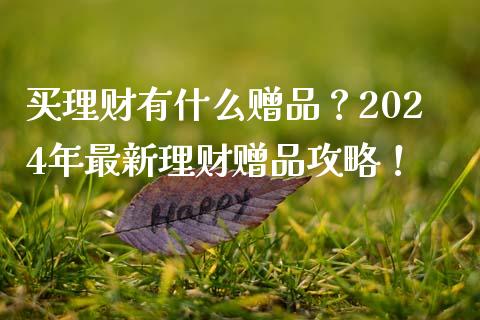 买理财有什么赠品？2024年最新理财赠品攻略！_https://www.ltsssb.com_期货在线_第1张