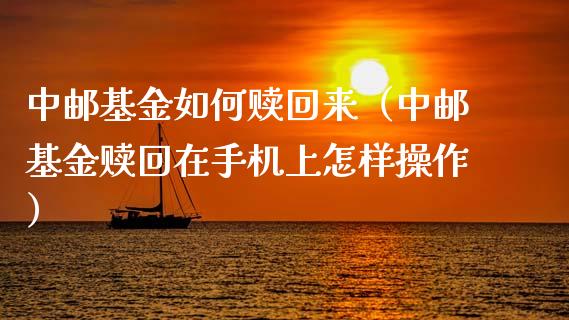 中邮基金如何赎回来（中邮基金赎回在手机上怎样操作）_https://www.ltsssb.com_国际财经_第1张