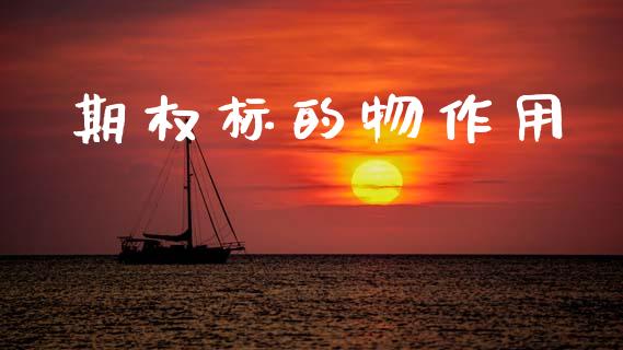 期权标的物作用_https://www.ltsssb.com_期货行情_第1张