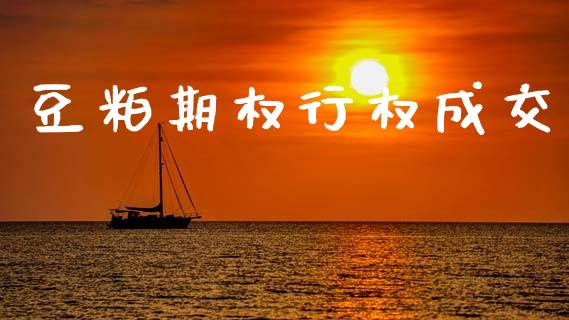 豆粕期权行权成交_https://www.ltsssb.com_股票理论_第1张