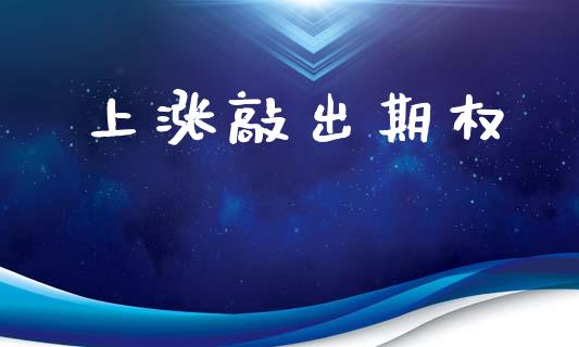 上涨敲出期权_https://www.ltsssb.com_期货密码_第1张