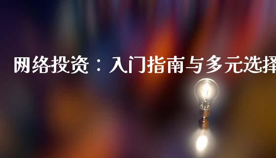 网络投资：入门指南与多元选择_https://www.ltsssb.com_国际财经_第1张