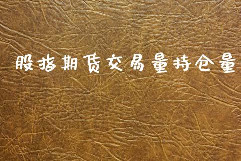 股指期货交易量持仓量_https://www.ltsssb.com_股市分析_第1张