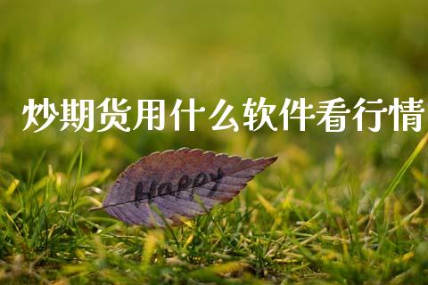 炒期货用什么软件看行情_https://www.ltsssb.com_期货密码_第1张
