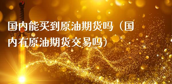 国内能买到原油期货吗（国内有原油期货交易吗）_https://www.ltsssb.com_期货密码_第1张