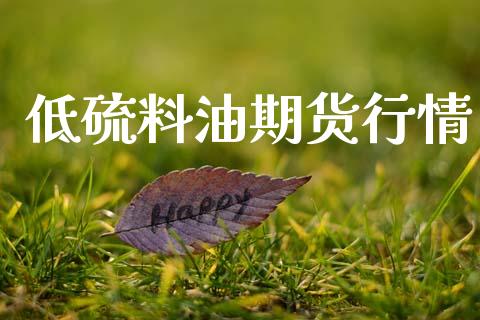 低硫料油期货行情_https://www.ltsssb.com_期货在线_第1张