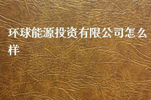 环球能源投资有限公司怎么样_https://www.ltsssb.com_期货在线_第1张