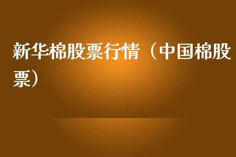新华棉股票行情（中国棉股票）_https://www.ltsssb.com_股票理论_第1张