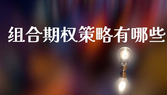 组合期权策略有哪些_https://www.ltsssb.com_国际财经_第1张