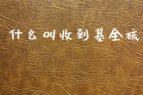什么叫收到基全硫_https://www.ltsssb.com_股票理论_第1张