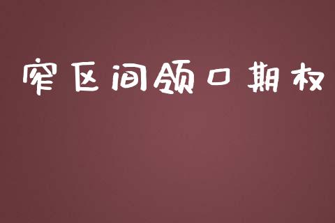 窄区间领口期权_https://www.ltsssb.com_期货密码_第1张
