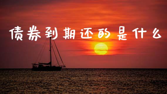 债券到期还的是什么_https://www.ltsssb.com_期货行情_第1张