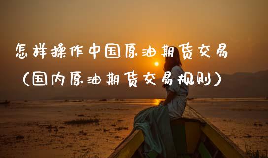 怎样操作中国原油期货交易（国内原油期货交易规则）_https://www.ltsssb.com_期货密码_第1张