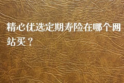 精心优选定期寿险在哪个网站买？_https://www.ltsssb.com_新股数据_第1张