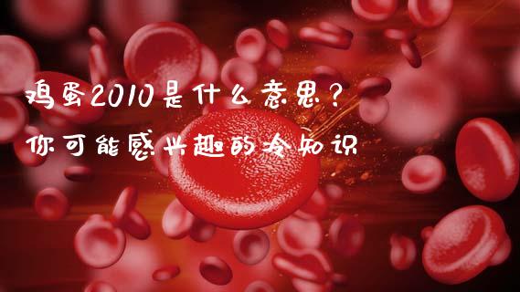 鸡蛋2010是什么意思？你可能感兴趣的冷知识_https://www.ltsssb.com_基金频道_第1张