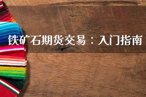 铁矿石期货交易：入门指南_https://www.ltsssb.com_新股数据_第1张