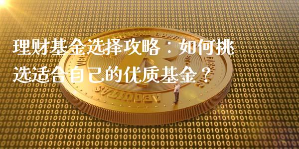 理财基金选择攻略：如何挑选适合自己的优质基金？_https://www.ltsssb.com_股市分析_第1张
