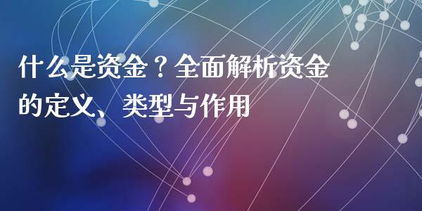 什么是资金？全面解析资金的定义、类型与作用_https://www.ltsssb.com_股票理论_第1张