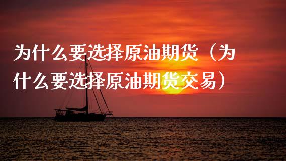为什么要选择原油期货（为什么要选择原油期货交易）_https://www.ltsssb.com_期货密码_第1张