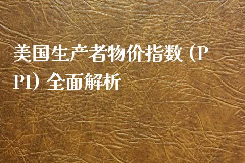 美国生产者物价指数 (PPI) 全面解析_https://www.ltsssb.com_股市分析_第1张