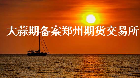 大蒜期备案郑州期货交易所_https://www.ltsssb.com_股市分析_第1张
