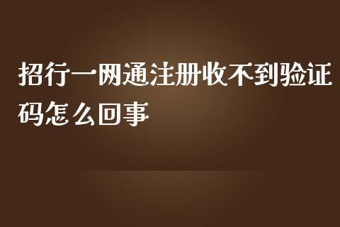 招行一网通注册收不到验证码怎么回事_https://www.ltsssb.com_新股数据_第1张
